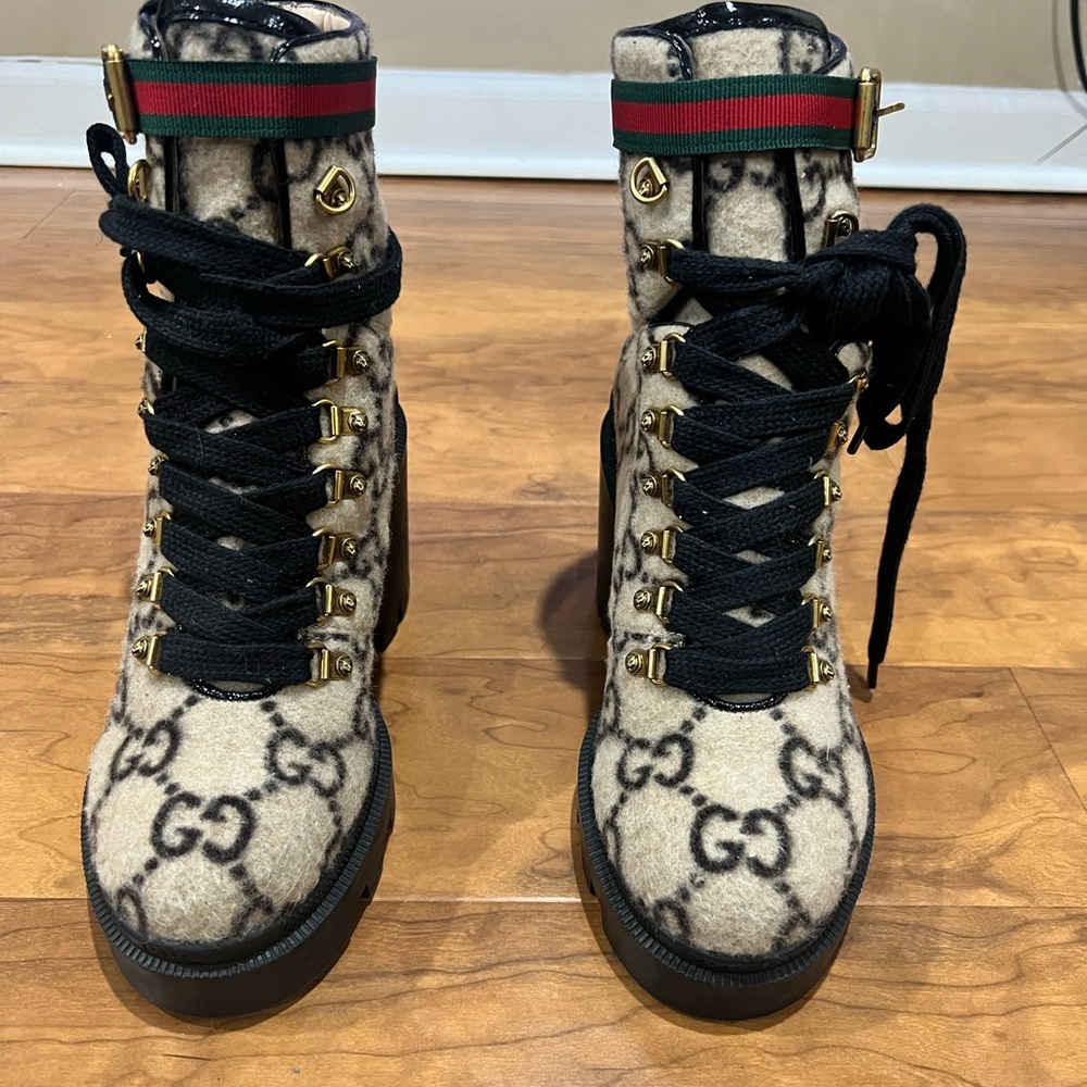 Gucci Combat Ankle Boots - Picture 5 of 6